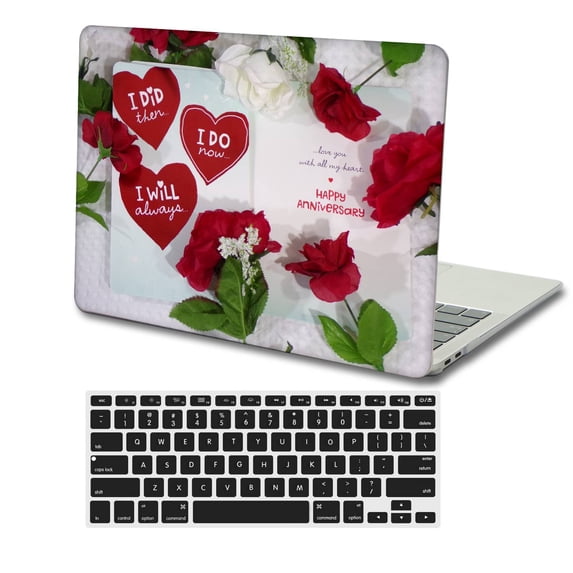 KSK KAISHEK Only Compatible New MacBook Air 13 inchs Case 2022 - 2018 Release Model A2337 m1 A2179 A1932, Plastic Hard Shell + Black Keyboard Cover, Rose series 0671