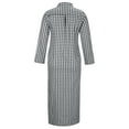 thumbnail image 5 of Meichang Button Down Shirt Dress for Womens Trendy Plaid Maxi Dress Long Sleeve Lapel Collar Womens Casual Long Dresses with Pockets Gray M, 5 of 8