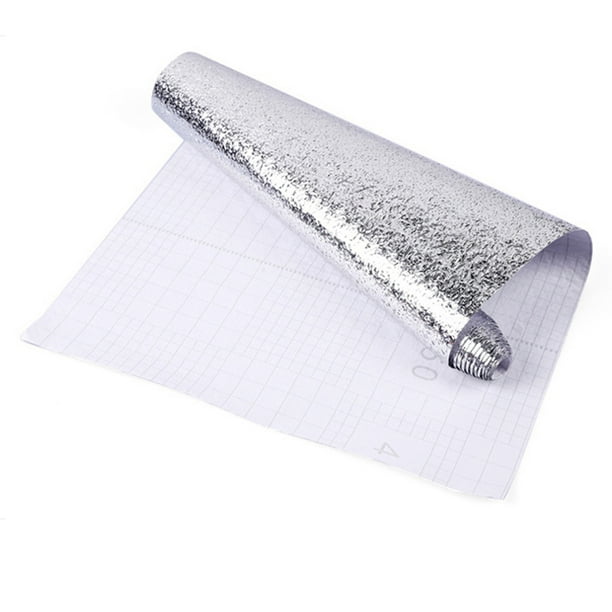 Calcomanía autoadhesiva antiaceite para cocina Calcomanía de papel de aluminio impermeable (40 cm x 10 m)