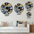 thumbnail image 4 of Designart "Abstract Pattern with Blue and Golden Textures XXIII" Modern Geometric Oversized Wall Clock, 4 of 5