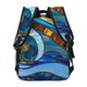thumbnail image 4 of Disketp Stained Glass Ocean Wave Mochila Estampada para Hombre y Mujer – Mochila Ligera Clásica con Múltiples Bolsillos para Universidad, Trabajo y Viajes-One Size, 4 of 5