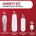 thumbnail image 4 of Command Home Organization Kit, Holds up to 5 lb., 4 Styles of White Hooks, Hangs up to 18 Items, 4 of 9