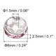 thumbnail image 2 of Cuentas espaciadoras de metal Uxcell con cristal de rhinestone, cuentas espaciadoras redondas, 200Pcs, rosa, 6mm, 2 of 7