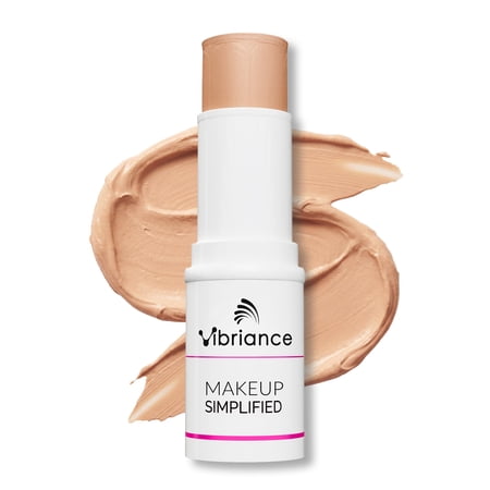 Vibriance Complexion Sticks - Foundation for Mature Skin - Sheer, Buildable Coverage Face Makeup Foundation for Older Women - 3-in-1 Base, Contour, Concealer - Natural Beige