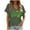 X454-Green, variant on Women's T Shirts Summer Tops Simple Graphic Shirts Short Sleeve Vacation Casual Blouse Tee
