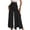 Black, variant on Women's Wide Leg Slit Pants High Waist Flowy Boho Palazzo Trousers with Pockets Beach Vacation Daily Outfits,Brown 2XL