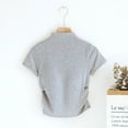 thumbnail image 2 of Womens Built-in Bra Crop Top 2024 Summer Padded Mock Neck Casual Solid Short Sleeve Sexy Going Out Shirts, 2 of 4