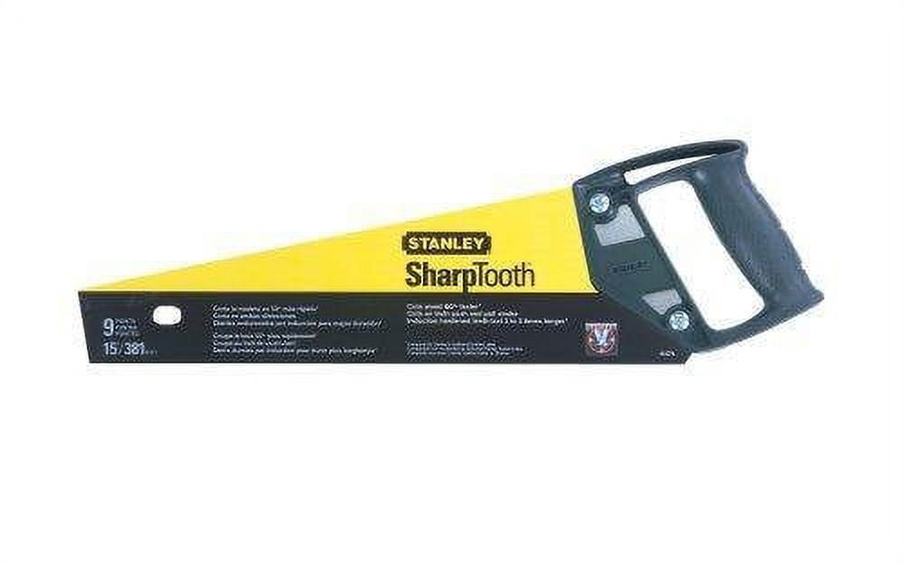 STANLEY, 15-579, 15 in. Manual SharpTooth Precision-ground teeth Comfortable grip Handsaw