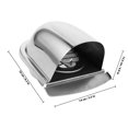 thumbnail image 2 of unbranded Ventilación Redonda De Inoxidable Para Aire Fresco Con Capota Antimeteoros Plateada, 2 of 7