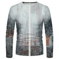 thumbnail image 4 of Azrian Deals Mens Blouses Loose Round Neck 3D Print Long-Sleeve T-Shirt Tops Clearance, 4 of 6