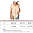 thumbnail image 2 of Blusa con manga de pétalo, gasa elegante de verano para mujer, blusas plisadas básicas de gasa elegantes, funcionalidad de alta precisión, 2 of 3