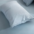 thumbnail image 2 of Linens 100% French Linen Pillowcases with Embroidery - Pack of 2 - Washed Solid Color Natural Flax Soft Breathable -,blue,blue,48x74cm，G37471, 2 of 5