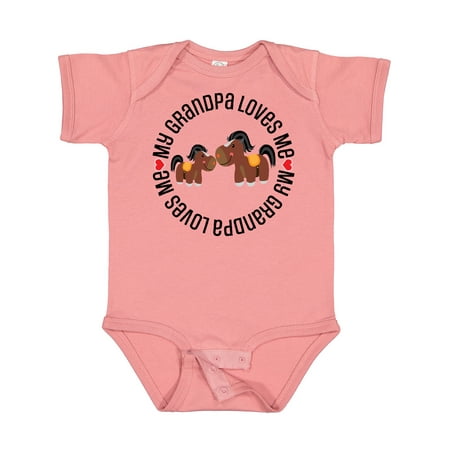 

Inktastic Grandpa Loves Me Grandchild Horse Gift Baby Boy or Baby Girl Bodysuit