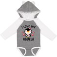 thumbnail image 3 of Inktastic I Love My Abuela with Cute Penguin and Hearts Girls Long Sleeve Baby Bodysuit, 3 of 5