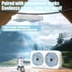 thumbnail image 5 of Ventilador portátil de doble cabeza para sobremesa y montaje en la pared | Refrigeración de alta potencia ajustable de 3 velocidades | Diseño recargable, silencioso y eficiente energéticamente por, 5 of 8