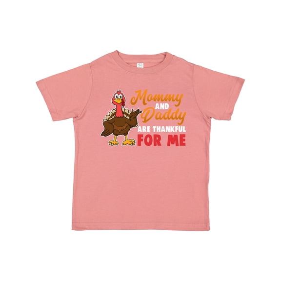 Inktastic Thanksgiving Mommy Daddy Thankful for Me Boys or Girls Toddler T-Shirt