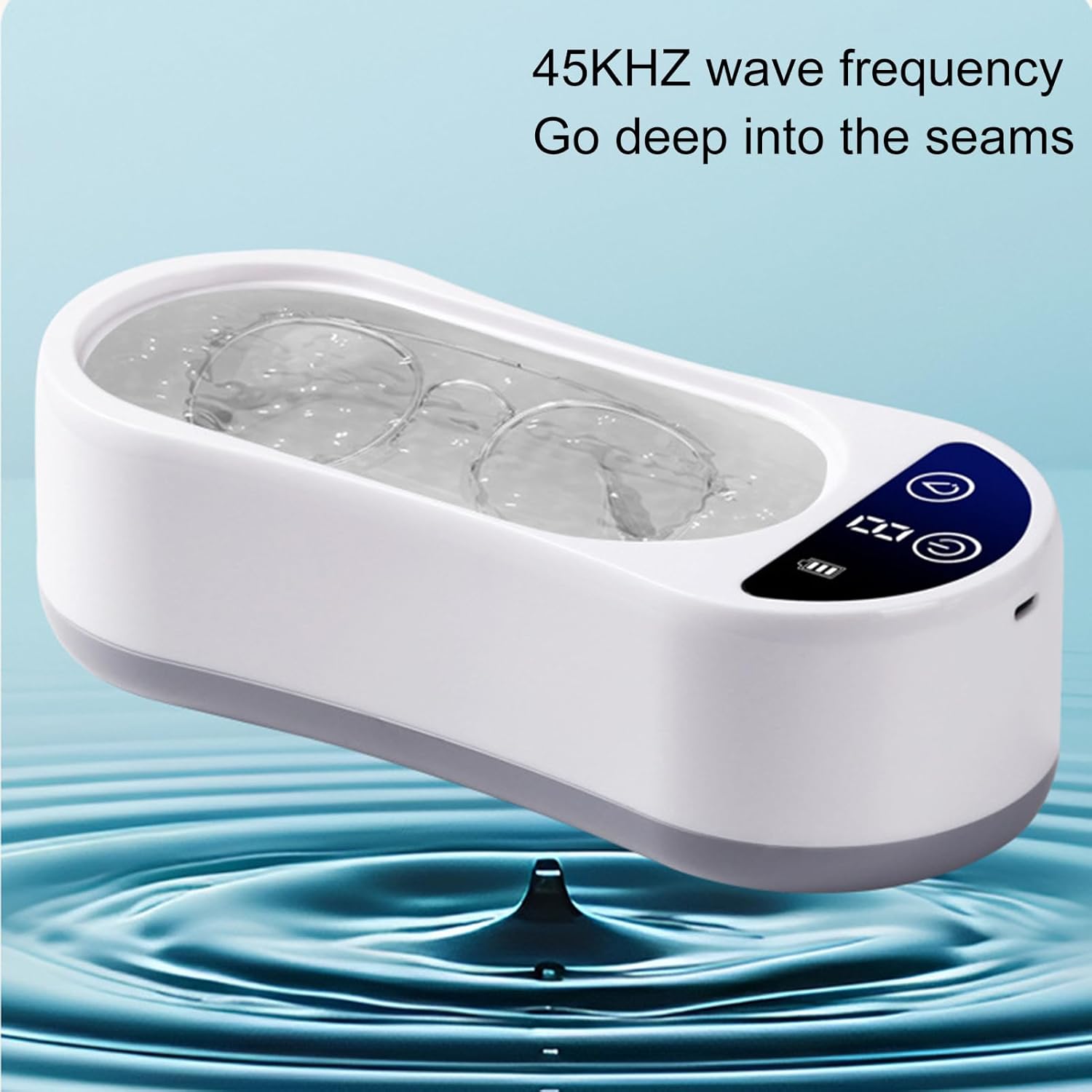 Electric Ultrasonic Cleaner - Quiet Cleaning Machine, Professional Cleaning Tool | Desktop Ultrasonic Jewelry Cleaner With Led Indicator, Ultrasonics Device For Jewelry Watches Silverware Coin