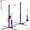 3in1-blue, variant on QLUEWX 3-in-1 Baseball Set for Kids 3-5 - Tee Ball Stand, Hanging Tee, Ball Launcher and 6 Softballs - Adjustable Height, Indoor/Outdoor Sport Gifts for Boys Girls, Blue