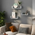 thumbnail image 6 of AMERIERGO 3 Packs Floating Storage Shelves Wall Mounted U Shelffor Bathroom, Bedroom, Living Room, Kitchen, 6 of 6
