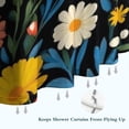 thumbnail image 6 of Pioneer Flower Floral Print Pattern Shower Curtain 84"x72" ,Bathroom Decorative Shower Curtains Set with 12 Hooks,Modern Waterproof Washable Shower Curtain, 6 of 6