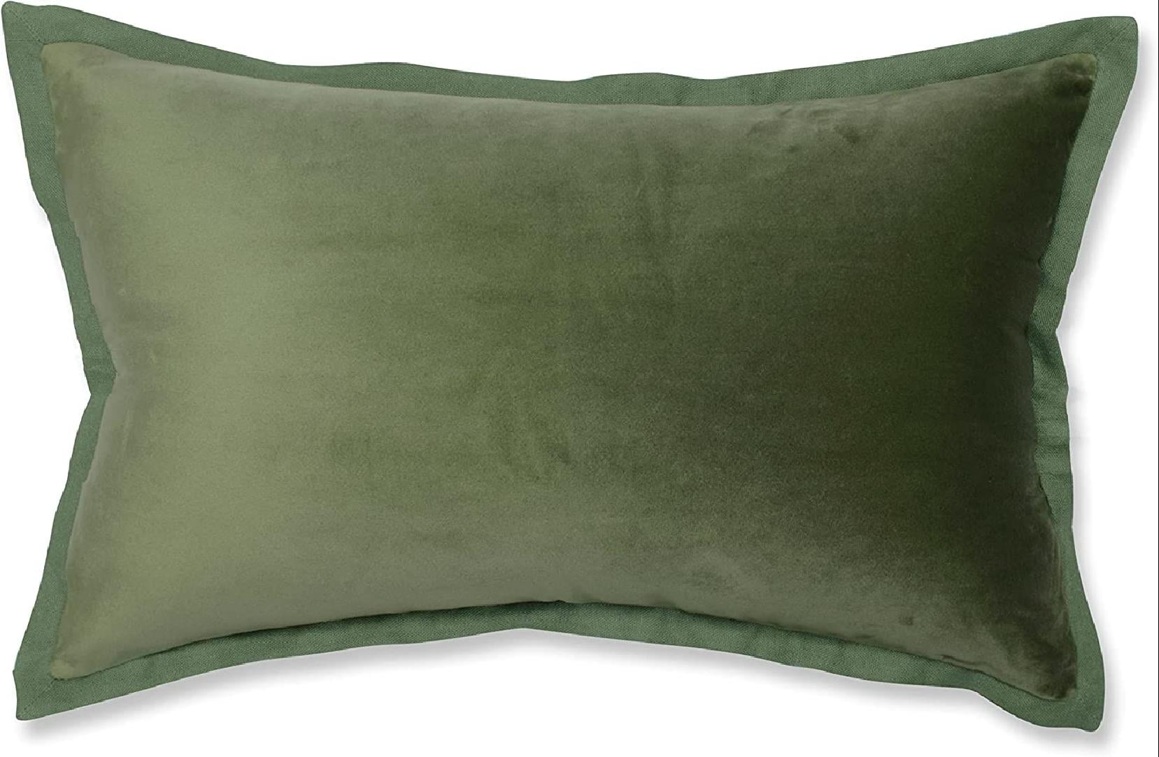 Velvet flange throw pillows