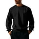 thumbnail image 2 of Blusas y camisas de manga larga con cuello redondo para hombre, blusas casuales de moda de color liso, blusas transpirables, blusas de manga larga con cuello redondo, blusas de poliéster para hombre, 2 of 9