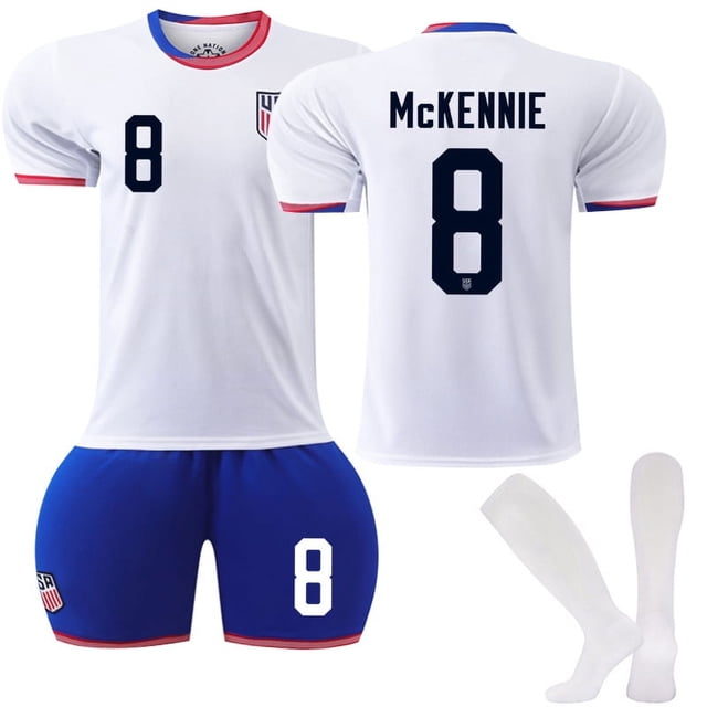 Maillot de Soccer Garçons Filles Enfants Pulisique 10 MCKENNIE 8 AARONSON 11 MORGAN 13