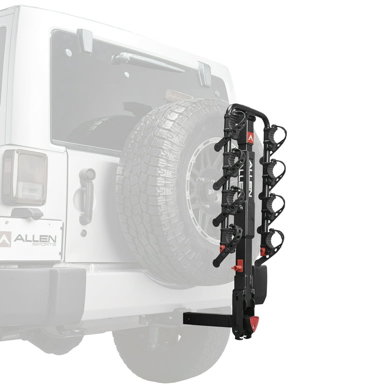 Allen Sports Premier Locking 4 Bicycle Rack for Vehicle with Spare Tire Model 400QR Black Walmart