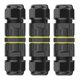 thumbnail image 1 of Conector de cable en línea Leke 3 piezas IP68 impermeable para exteriores, 3 polos, diámetro del cable de 7-10 mm, 1 of 8