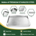 thumbnail image 3 of Small Baking Sheet & Rack Set (2 Baking Pans + 2 Baking Racks), Stainless Steel Cookie Sheet & Cooling Rack, Nonstick Baking Tray, Non Toxic & Heavy Duty & Easy Clean, Size 9 x 7 x 1 Inch, 3 of 13