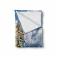 thumbnail image 2 of London Soft Flannel Fleece Blanket, Historical Tower Bridge on River London UK British Day Time International Heritage, Cozy Plush for Indoor and Outdoor Use, 50" x 60", Multicolor, by Ambesonne, 2 of 6
