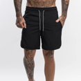 thumbnail image 3 of LYMAYTER Men's Solid Color Shorts Quick Dry Shorts Breathable Shorts Fitness Shorts S-3XL, 3 of 8