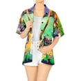 thumbnail image 4 of HAPPY BAY Women's Swim Overshirt Summer Hawaiian Blouse Tops XXL Motorcycle Bike, Purple, 4 of 5