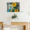 thumbnail image 5 of Fenyluxe Art Modern Canvas Yellow Flowers Wall Art Decor Ready To Hang - Ideal for Home, Living Room, Office, and More 16x12in, 5 of 6