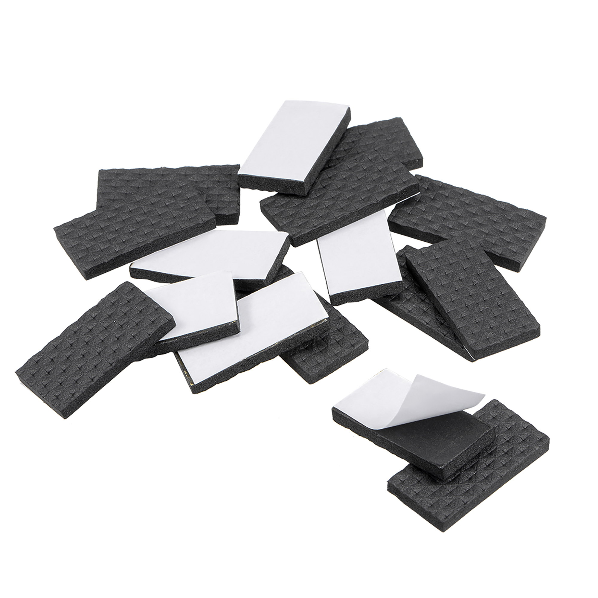 Furniture Pads, Adhesive EVA Pads 40mm x 20mm Black 28Pcs