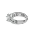 thumbnail image 4 of FB Jewels 14kt White Gold Princess Diamond Cluster Bridal Wedding Ring Band Set 1 Cttw Size 6, 4 of 4