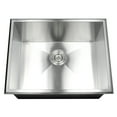 thumbnail image 3 of 23-inch 16 Gauge Stainless Steel Single Bowl Topmount Drop-in Zero Radius Kitchen Bar Island Laundry Utility Sink, 3 of 5