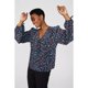 thumbnail image 2 of Principles - Blusa Petite Impresa para Mujer (Azul), 2 of 4
