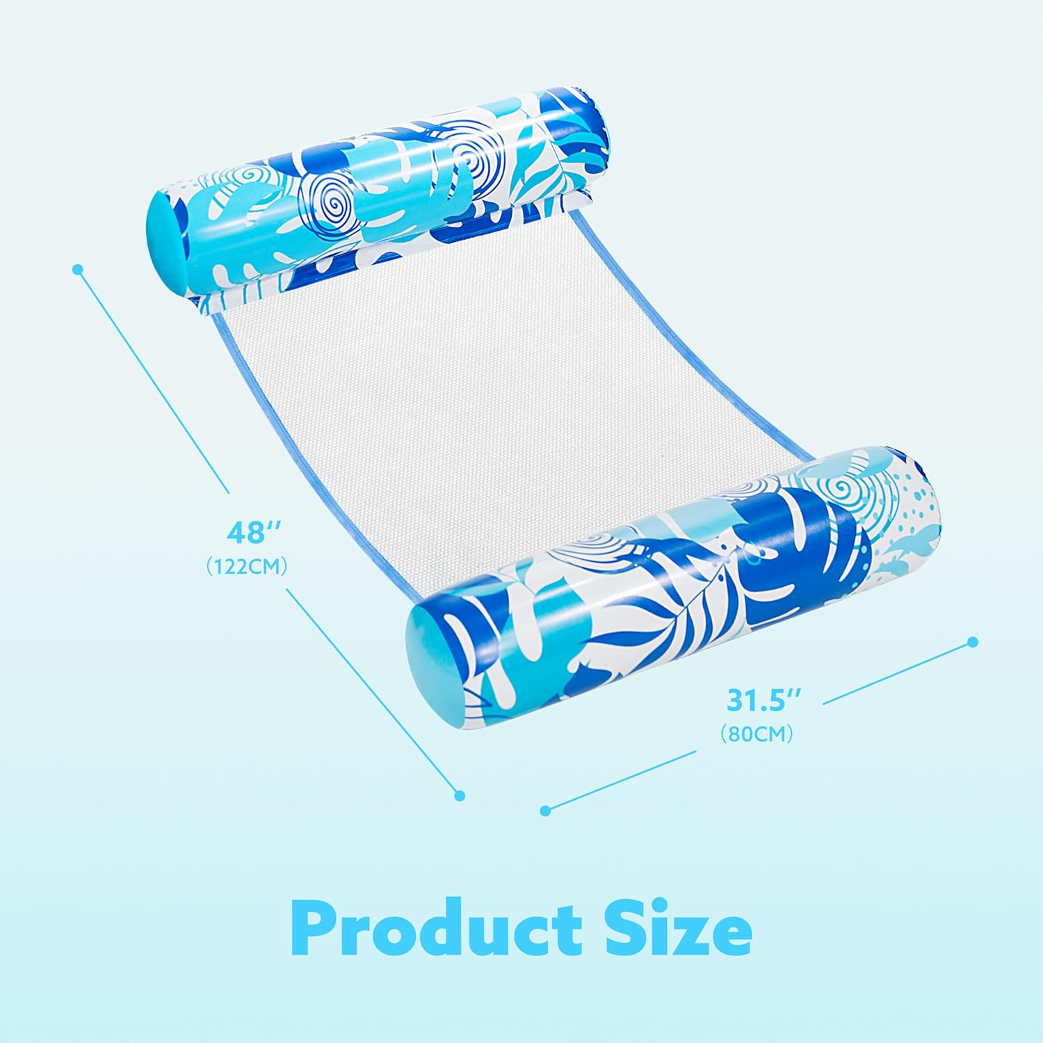 Joyfy 2-Pack Inflatable Pool Float Hammock 4-in-1 photo 3