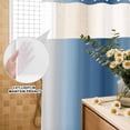thumbnail image 3 of No Hook Shower Curtain, Navy Blue Grey Ombre Shower Curtains for Bathroom with See Through Top Window, Farmhouse Gradient Minimalist Waterproof & Washable Bath Curtain 60"x72", 3 of 9