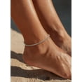 thumbnail image 5 of ChainsProMax Chain Anklet for Women Barefoot Jewelry Stainless Steel Box Ankle Bracelets 3mm, 5 of 9