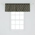 thumbnail image 2 of Ambesonne Modern Window Valance, Thunder Symbols Elements Art, 54" X 18", Charcoal Grey and Yellow, 2 of 3