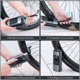 thumbnail image 5 of 6000mAh Mini Electric Air Pump, Portable Air Compressor Cordless Tire Inflator 150PSI with Digital LCD Display, Electric Bike Pump with LED Light for Motorcycle Scooter, Car, 5 of 5