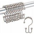 thumbnail image 1 of Ganchos para cortina de ducha resistentes a la oxidación Anillos de cortina de ducha de metal Rodillos de doble deslizamiento Ganchos de ducha para baño Barras de cortina de ducha Cortinas, 1 of 5