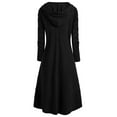 thumbnail image 4 of Dezsed Women Gothic Vintage Casual Long Hoodies Sweatshirt Long Sleeve Plus Size Loose Tunic Tops Hooded Dress Cape Sweatshirt Black XXXL, 4 of 7