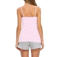 thumbnail image 4 of Homenesgenics Camisoles for Women Summer Sleeveless Round Neck Polka Dot Print Spaghetti Strap Tank Tops Round Neck Shirts Pink S, 4 of 6