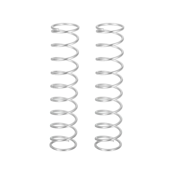 Uxcell 2Pack Compression Springs, 1.6mm Wire Diameter x 18mm OD x 80mm Length Stainless Steel Extension Spring, Silver