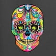 thumbnail image 5 of Wild Bobby Dean Russo Colorful Sugar Skull Streetwear Women Graphic Tee, Charcoal, Medium, 5 of 5
