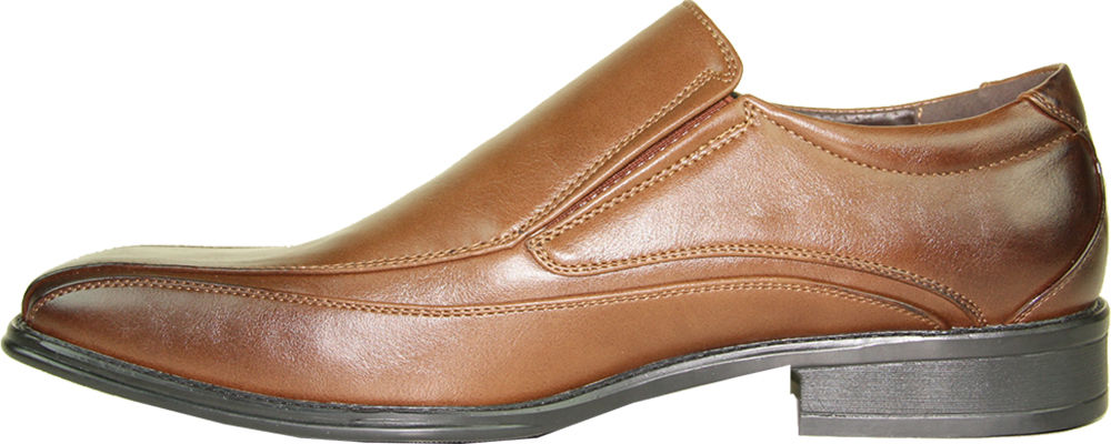 Bravo Men Dress Shoe Milano-7 Classic Loafer with Double Runner Square Toe Male Adult Brown 6.5M - image 5 of 7