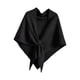 thumbnail image 3 of Chal envolvente para mujer, regalo acogedor, suéter con hombros descubiertos, chal, bufanda suave para invierno Negro, 3 of 8